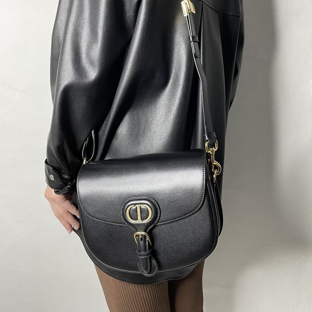 Dior Medium Bobby Crossbody Bag Black Box Calfskin Black Color Perfect Condition